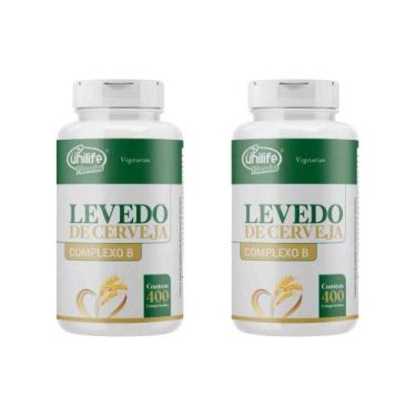 Imagem de Kit 2 Levedo de Cerveja Complexo B 2x400 Comprimidos 450mg Vegano Unil