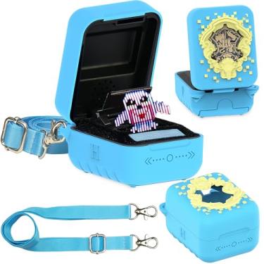 Imagem de JCHPINE Capa de silicone para Bitzee Harry Potter brinquedo interativo animal de estimação digital, capa protetora para animais de estimação eletrônicos virtuais Harry Potter Bitzee (azul)