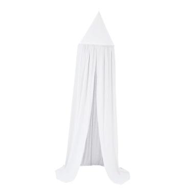 Imagem de AFXGUSD Cama Infantil com Dossel, Rede para Pendurar, Grande, Cúpula Redonda, Cobertura para áreas Internas E Externas, Castelo, Tenda de Brincar para Berçári, branco