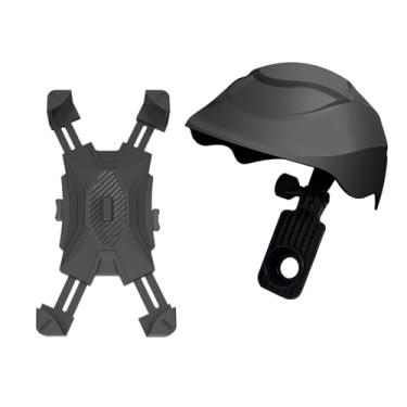 Imagem de Generic Suporte de telefone para motocicleta com braçadeira de sombra Suporte elegante para celular para mountain bike e smartphones, Preto