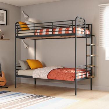 Imagem de Beliche Infantil/juvenil Teko Casatema Preto Fosco / Álamo