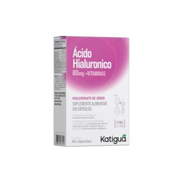 Imagem de Katiguá, Ácido Ialurônico 80mg, Com vitaminas, Sem Sabor, 60 Cápsulas rígidas • 60 doses