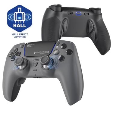Imagem de HEXGAMING PHANTOM Pro Controller with 4 Remappable Buttons, 6 Remapping Profiles, 8 Interchangeable Analog Stick, and Adjustable Triggers Compatible with ps5, PC, Mobile - Hall Effect Shadow Gray