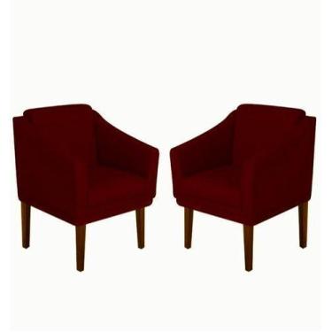 Imagem de Kit 2 poltronas Agatha. Salão beleza, Clinicas, Recepção. - Vinho - In