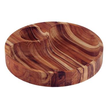 Imagem de Petisqueira Churrasco Tramontina Fundo Lateral Madeira Teca Fsc Com Acabamento Em óleo Mineral 31,5x31,5 Cm