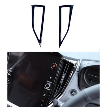 Imagem de TENWIND Tela do console central do carro 2 lados saída de ar, capa de tomada de ar condicionado compatível com acessórios Subaru Crosstrek 2024-2025+ (preto brilhante)