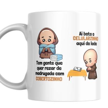 Imagem de Caneca Porcelana Religiosa Católica Padre Frei Gilson Rezar de Madrugada