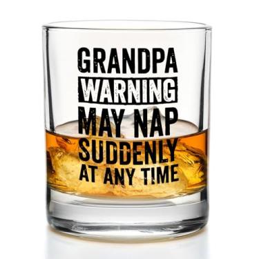 Imagem de Yomisex Copos de uísque para vovô 290 ml, presentes para vovô para aniversário, Natal, copos engraçados para avô à moda antiga para homens bebendo bourbon escocês coquetel licor vodka
