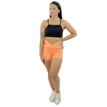 Imagem de Short Feminino Suplex Fitness Insanity Daisy, Laranja, GG
