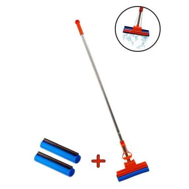 Imagem de Rodo Mágico Mop Esfregão Vassoura Mágica 27 Cm Com 2 Refil - VendasSho