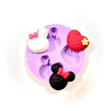 Imagem de F1344 molde de silicone ratinho coração coelho confeitaria biscuit - c
