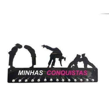 Imagem de Porta Medalha Judô Feminino 34cm Comprimento - QUADRO DE MEDALHA