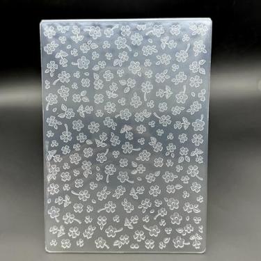 Imagem de Modelo de pasta de plástico em relevo, trevo de quatro folhas e textura de flor pequena 12 x 18 cm para fazer cartões, faça você mesmo, scrapbooking, papel, artesanato, artesanato, scrapbook, arte