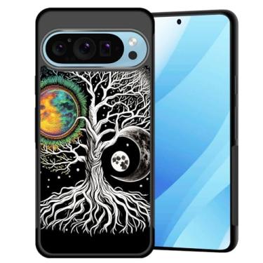 Imagem de BFUKVOU Capa para Pixel 10 Pro XL, capa rígida de policarbonato + TPU macio antiderrapante ultrafina à prova de choque para Google Pixel 10 Pro XL 6,8 polegadas 2025, árvore da vida da lua