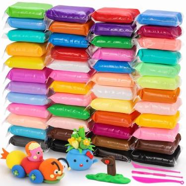 Imagem de Kit de argila seca ao ar livre EDIFON Modeling Clay Ultra Light 48 cor