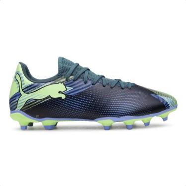 Imagem de Chuteira Campo Puma Future 7 FG/AG Masculina, 42, Preto, Verde
