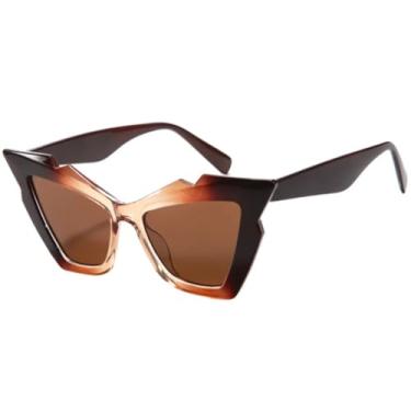 Imagem de HCHES Óculos de sol retrô femininos, vermelhos, da moda, coloridos, com lentes UV400, feminino e masculino (T22148-C2)
