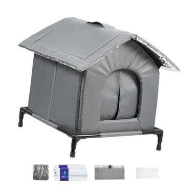 Imagem de Generic Casa refrescante para gatos, abrigo para gatinhos, respirável com bolsas de gelo, condomínio para animais de estimação, casa para gatos de rua para, S