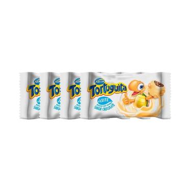 Imagem de Kit 4 Chocolate Arcor Tortuguita Branco 15,5g