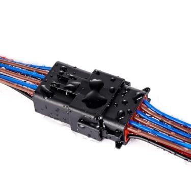 Imagem de Laisomeke Conector elétrico de 12 pinos, soquete fêmea macho desconexão rápida à prova d'água Plug Play com fio 16 AWG 20.1 cm para carro, caminhão, motocicleta, barco marítimo (1 pacote)¡