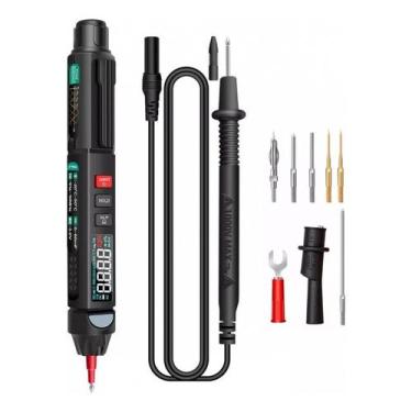 Imagem de Caneta multímetro digital Aneng A3008 6000 unidades com acessórios - J