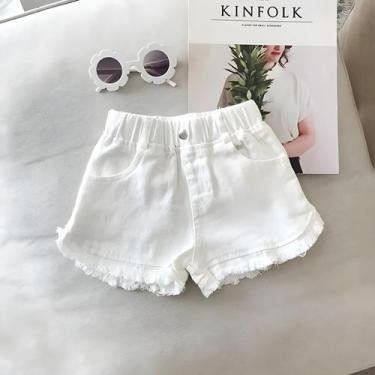 Imagem de Shorts Brancos Casuais De Verão Para Meninas, Estilo Coreano, Calças C