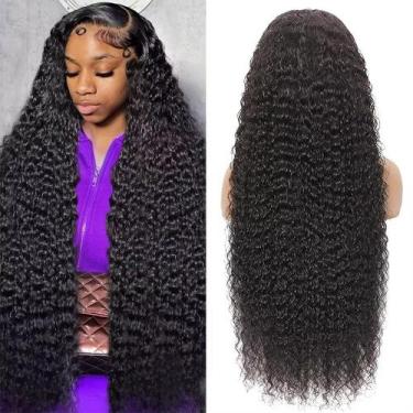 Imagem de Perucas frontais de renda Deep Wave Tagota 86 cm Cabelo humano 200% de