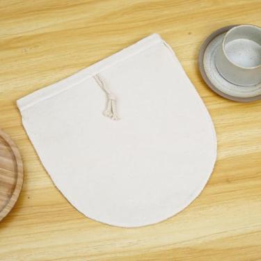 Imagem de DJAPWPX Saco de filtro para iogurte grande filtro para amêndoas saudáveis saco de leite de nozes saco de filtro reutilizável para queijo ou leite de soja