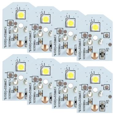 Imagem de LZVXTYM 8 peças WR55X11132 WR55X25754 luz LED para geladeira compatível com WR55X30602 lâmpada de geladeira premium de substituição para geladeira (branca)