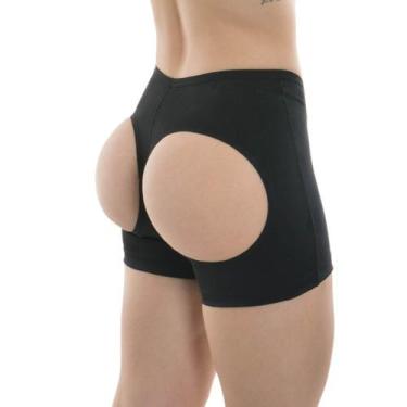 Imagem de Calcinha Short com abertura levanta bumbum Pretty Paty, M, Preto