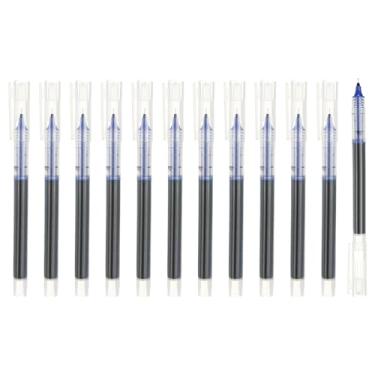 Imagem de PATIKIL 12 canetas coloridas de tinta gel, 0,5 mm, ponta extrafina, escrita suave, japonesa, secagem rápida, canetas esferográficas para escritório, papelaria, sala de aula, professores, azul