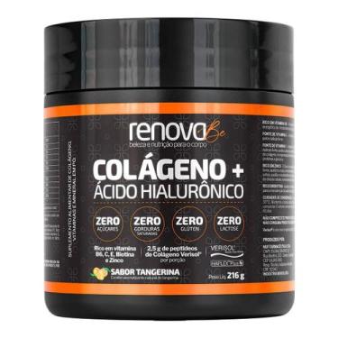 Imagem de RENOVA BE COLÁGENO + ACIDO HIALURONICO (216g) TANGERINA - Renova Gold