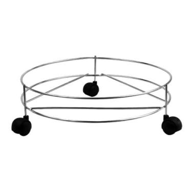 Imagem de Suporte para Botijão de Gás com Rodinhas 31cm - ARAMEFER