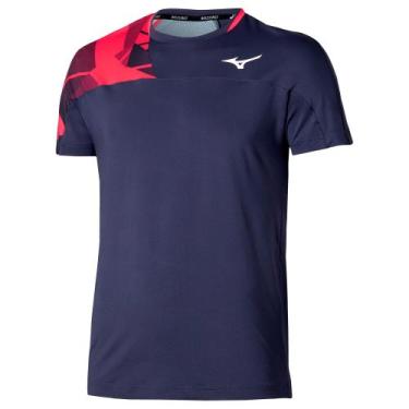Imagem de Camiseta de Tennis Mizuno Daybreakers Shadow Masculina, Azul, M