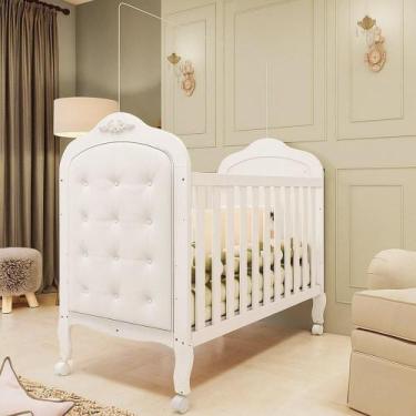 Imagem de Berço Minicama 3 em 1 com Capitonê 100% Mdf Maya Espresso Móveis Branc