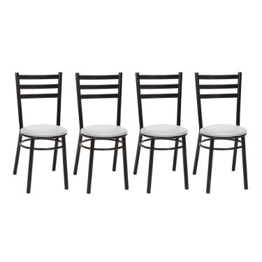 Imagem de Kit 4 Cadeiras CP81 Pintadas Pretas Treparoni