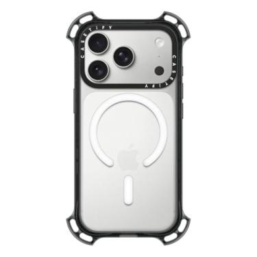 Imagem de CASETiFY Capa Bounce para iPhone 17 Pro [à prova de choque/compatível com Magsafe/6,5 m. Proteção contra quedas de grau militar 7X] - Preta