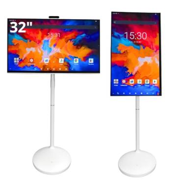 Imagem de Monitor Touchscreen 32" Tela Interativa IPS Full HD Wi-Fi 2,4/5GHz Bluetooth Lousa digital com Câmera Magnetica, Comando de Voz IA e Pedestal para Apresentações, Sala de Aula e Recepção