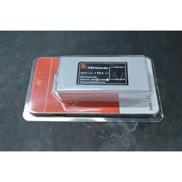 Imagem de POCREATION 1 Em 2 Out POE Extender POE Repeater Splitter Suporta IEEE802.3af a 100Mbps Plug and Play Com Design Compacto para Câmeras IP Sistemas de Segurança