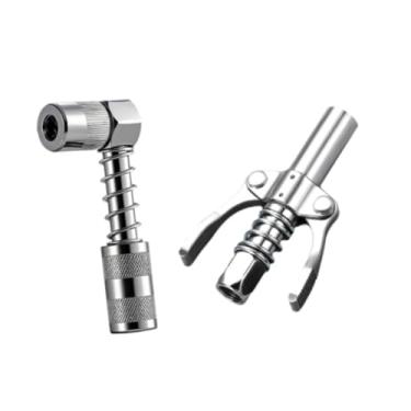 Imagem de JicSuXi Adaptador de engate de graxa de 90 graus, graxeiras de metal, 3 mandíbulas, substituição resistente, ângulo reto para caminhões, automóveis, Adaptador E Bico