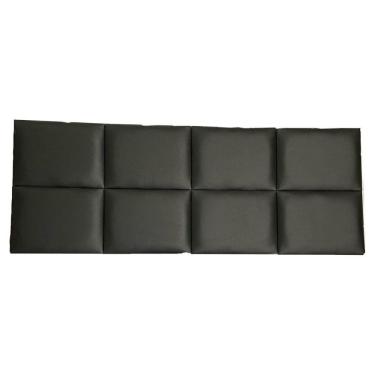 Imagem de Cabeceira Modulada Courino Preto 8 Modulos 40X30