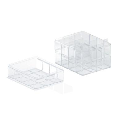 Imagem de Caixa Organizadora Bisotê 8 Divisórias 18x15x10 CM Cristal