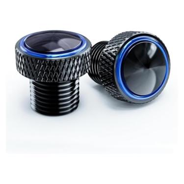 Imagem de BYYINGSUS Acessórios para motocicleta M10*1,25 Tampa de parafusos de furo de espelho traseiro compatível com Y&AMAHA MT07 MT09 MT10 MT15 MT 07 09 10 SP FZ09 FZ07 (Blue-nologo)