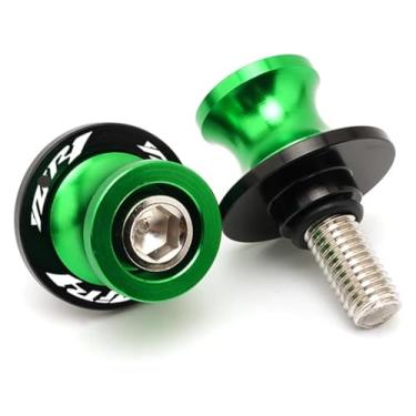 Imagem de BYYINGSUS Acessórios de motocicleta 6 mm CNC bobina de braço oscilante deslizante de parafuso compatível com Y&AMAHA YZF R1 R3 R6 YZFR1 YZFR3 YZFR6 1999-2024 (Yzfr1 Green)