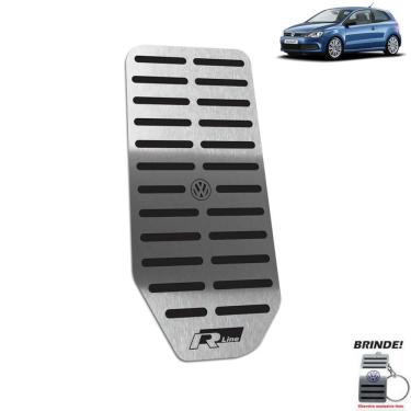 Imagem de Descanso de Pé Preto Polo R-Line 2003 a 2015 Aço inox