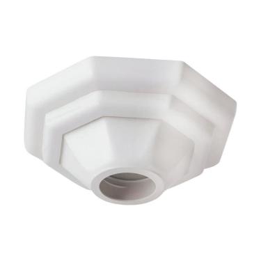 Imagem de Luminária Plafonier Plafon Pirâmide Branco Lâmpada Teto E27 Soquete Bocal Porcelana Bivolt 100W