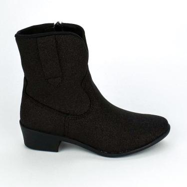 Imagem de Bota Infantil Kidy Country Western Cano Médio Preto Glitter