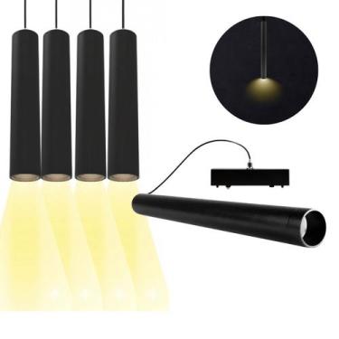 Imagem de Kit 4 Luminárias Lustre Pendente 6w Inteligente WiFi Zigbee Ekaza