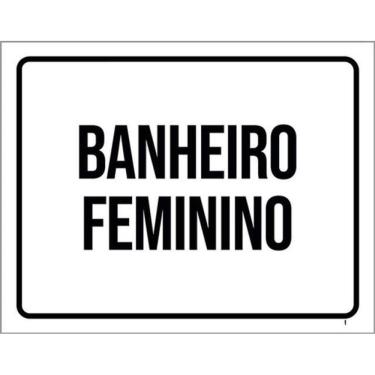 Imagem de Kit 5 Placas Sinalização - Banheiro Feminino Setor