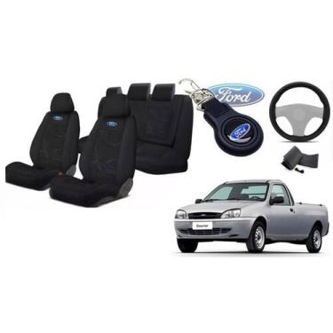 Imagem de 56Kit Exclusivo Courier 00-13:Capas Tecido+Volante+Chaveiro - Aero Pri